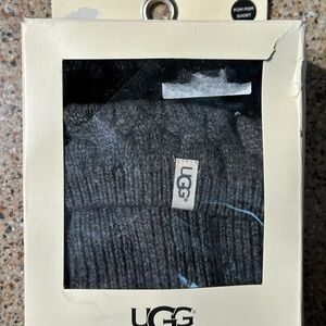 UGG Gray Pom Pom boot socks. New in box